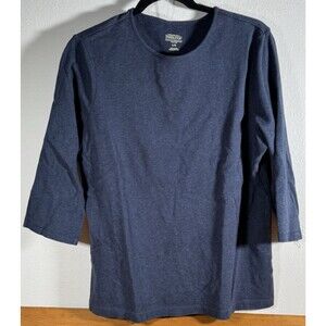 Pendleton 3/4 Sleeve Crewneck Heavy Cotton Tee Blue Size Womens Large